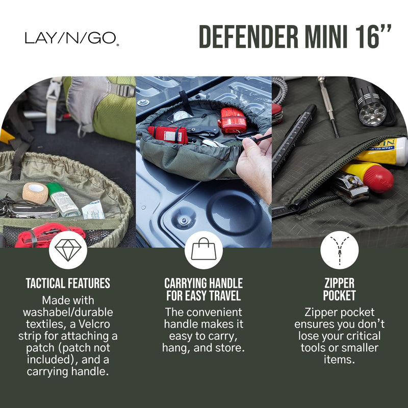 Lay-n-Go Makeup Bag & Travel Utility Bag Gift Set - 2 Pack - 16 inch Cosmetic Pouch Toiletry Bag with Gear, Accessory & Tool Bag with Pockets