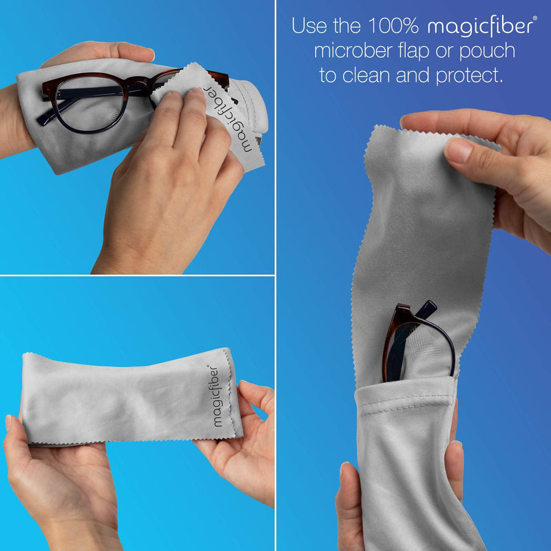 [Australia] - MagicFiber Glasses Case Soft (4-pack) - Sunglasses Pouch - Soft Glasses Pouch - Works as Glasses & Eyeglass Cleaner 