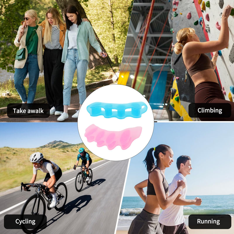 [Australia] - Giantree Pack of 4 Silicone Toe Separators for All Toes, Foot Toe Separators for Bunion Correction Toes Overlapping Toes Relieved Foot Pain White 