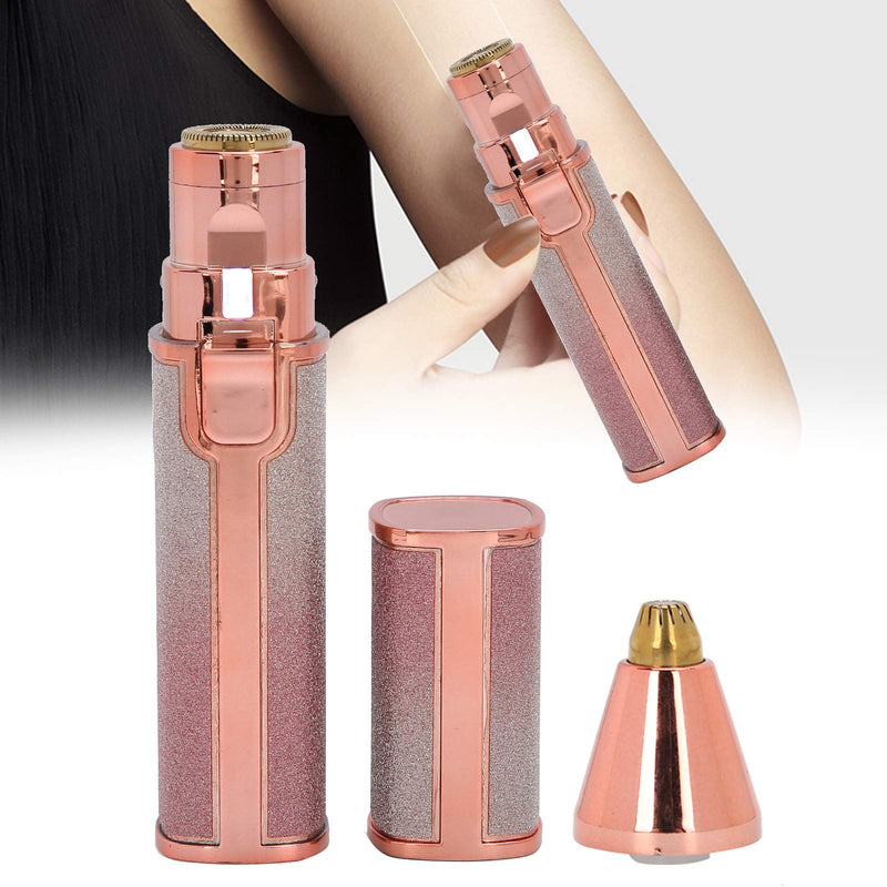 [Australia] - Rechargeable Facial Hair Removal Eyebrow Trimmer 2 in 1, Portable Epilators Hair Removal with Built-in LED Light, Painless Hair Removal Device for Face Eyebrows Lips Chin Body 