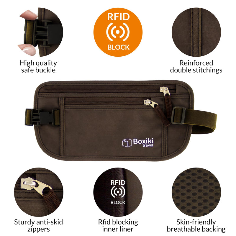 Ultimate RFID Travel Security Bundle - Hidden Money Belt and RFID Blocking Money Belt for Men and Women - Secure Waist Bags for Passport, Cash, and Personal Items.