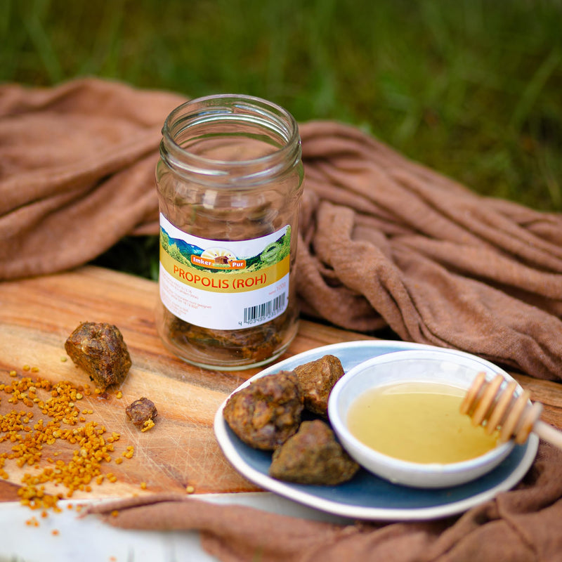 [Australia] - Propolis from ImkerPur, 100g, antibacterial, residue-free, directly from the apiary (raw propolis (in pieces)) 
