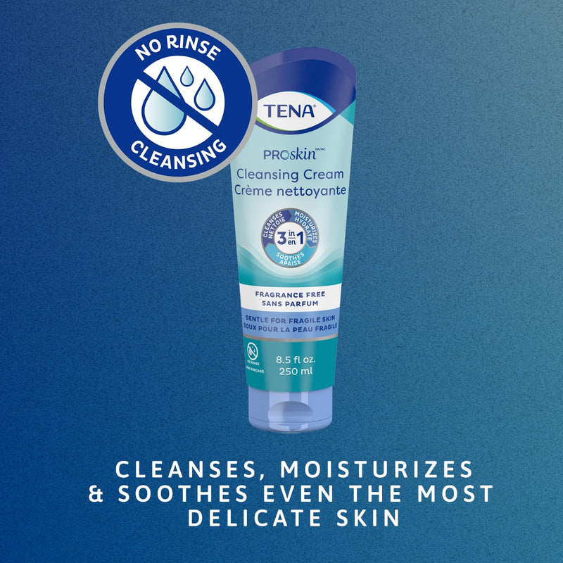 [Australia] - TENA ProSkin Cleansing Cream, Fragrance Free, 8.5 fl. oz Unscented 8.5 Fl Oz (Pack of 1) 