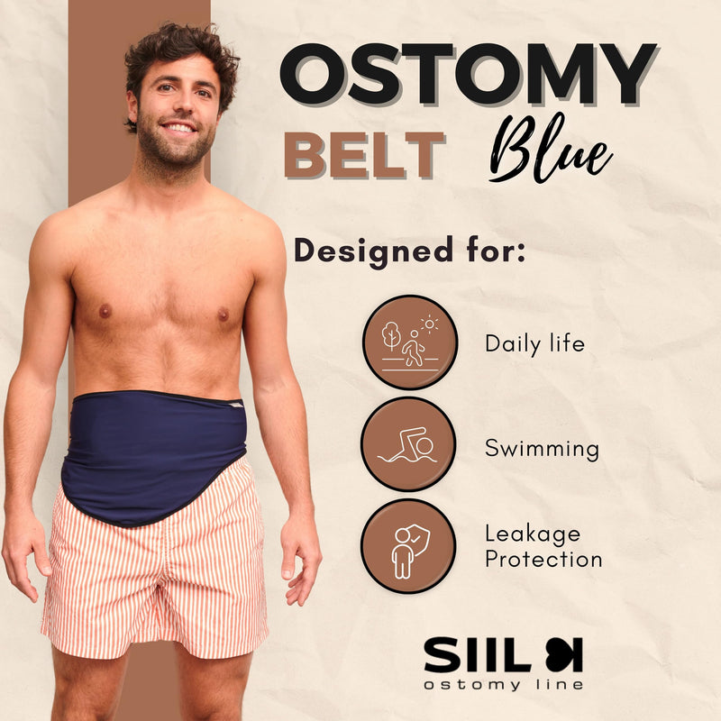 [Australia] - SIIL Ostomy Belt for Men & Women | FSA & FHA Approved | Premium Ostomy Bag Covers | Sports & Swimming | Colostomy Belts, Illeostomy Covers | Ostomy Wrap (Improved Zipper & Velcro - Fastener) L 