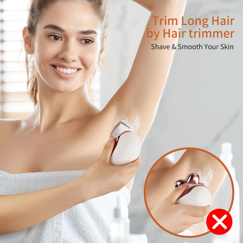 [Australia] - Women's Electric Razors for Women Legs Pubic Facial Hair Removal 2 in 1 Womens Electric Shaver for Women,Bikini Trimmer for Lady,Waterproof (5D) 