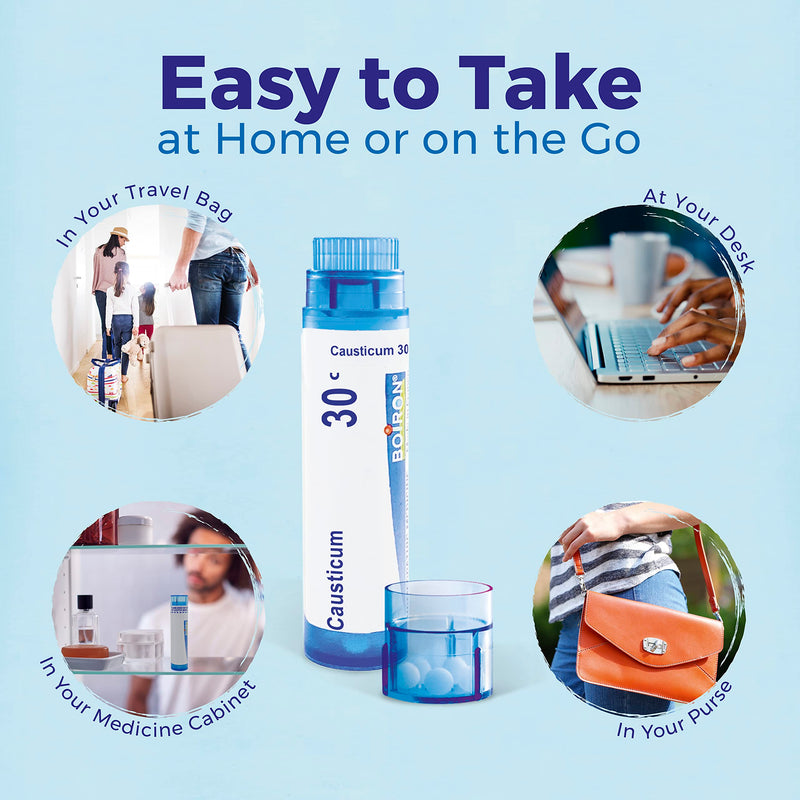 [Australia] - Boiron Causticum 30C Homeopathic Medicine for Incontinence Relief, and Reduces Bladder Leaks - 3 Count (240 Pellets) 