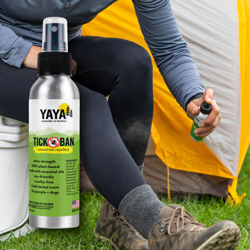 [Australia] - Yaya Organics Tick Ban | Extra Strength Tick Repellent Made with Essential Oils and All Natural, DEET Free Ingredients | Proven Effective, Safe for Adults, Kids and Dogs | 4 Ounce 2 Pack 