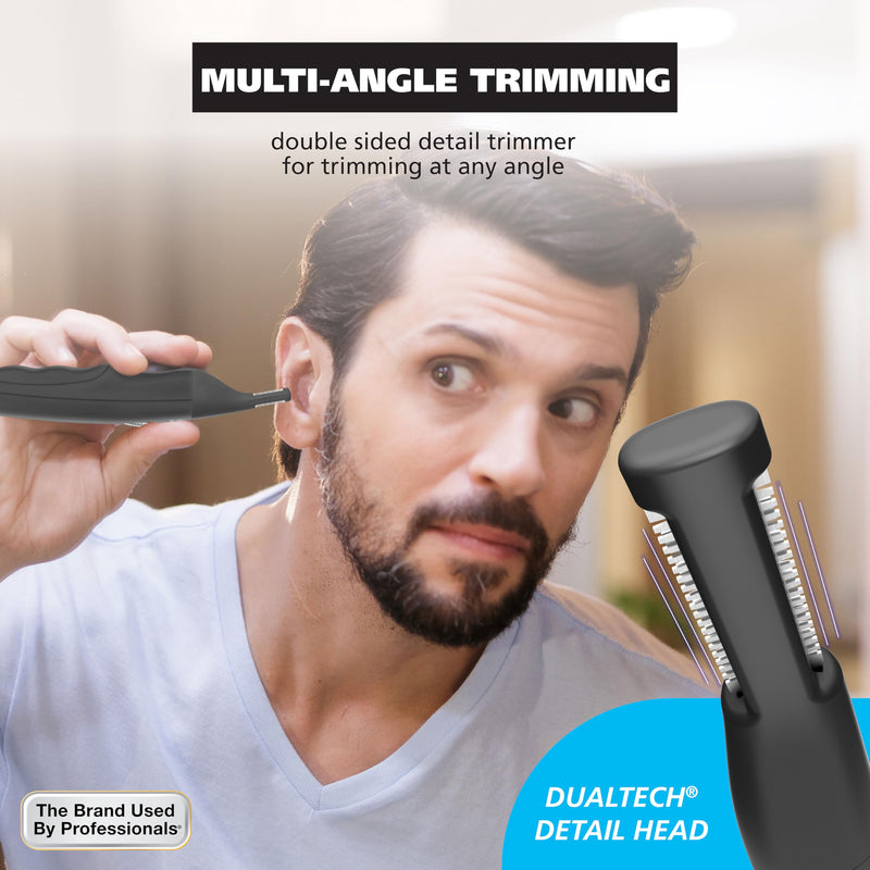 [Australia] - Wahl Pro Series® Rechargeable Eyebrow, Ear & Nose Hair Trimmer for Men – Painless DualTech® Eyebrow Trimmer & Facial Hair Removal Device – Model 3025656 