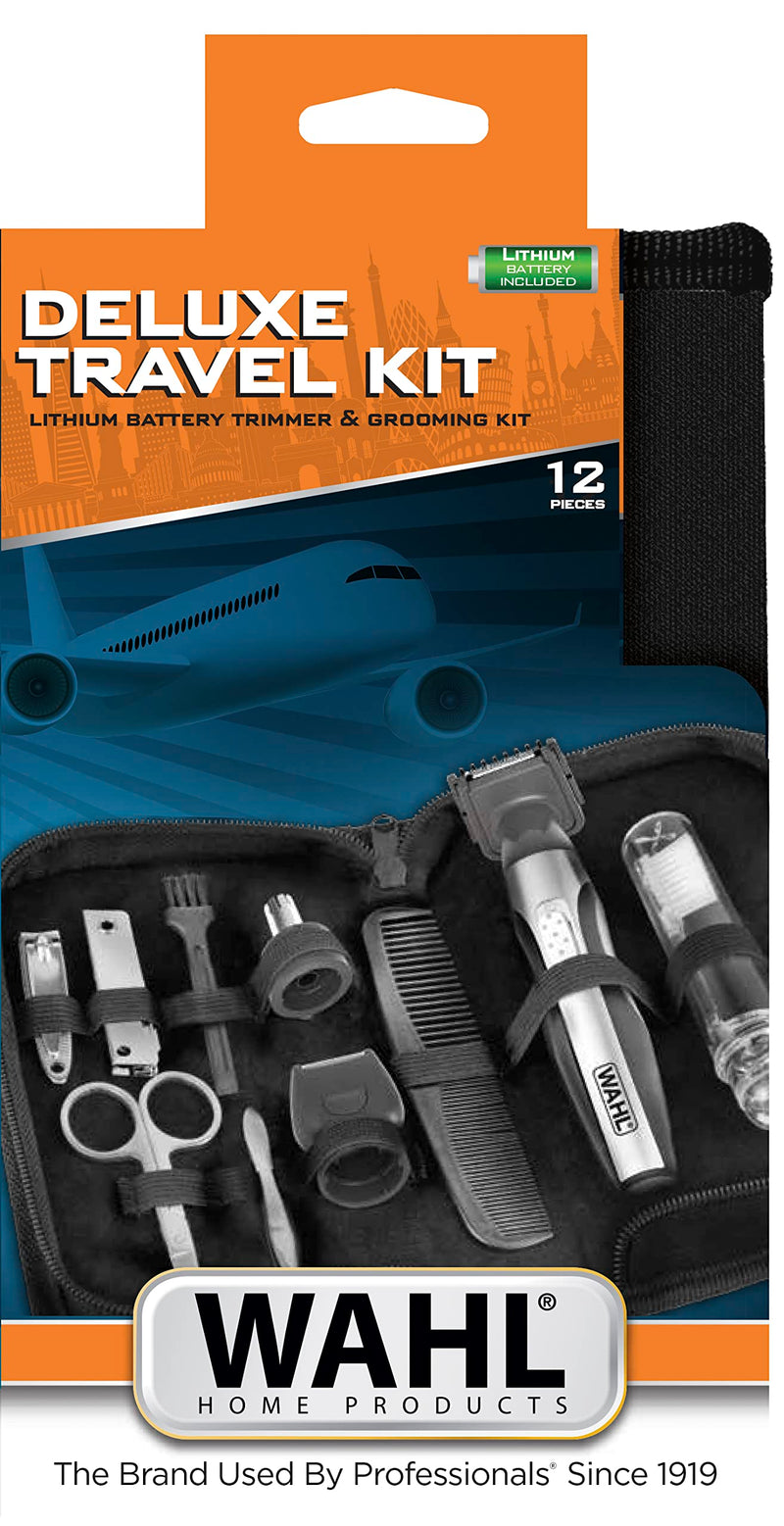 [Australia] - Wahl Travel Kit Deluxe, 6 in 1 Multigroomer, Beard and Stubble Trimmer for Men, Body Hair Trimmer for Men, Grooming Kit for Men, Multi Grooming Tools, Travel Grooming Kit 