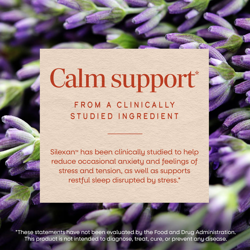 Nature's Way CalmAid Lavender Oil Supplement, Calm & Stress Support*, 30 ct | Clinically Studied Silexan Lavender Oil, Non-Drowsy, Daily Softgels, 1 Month Supply 30 Count (Pack of 1)