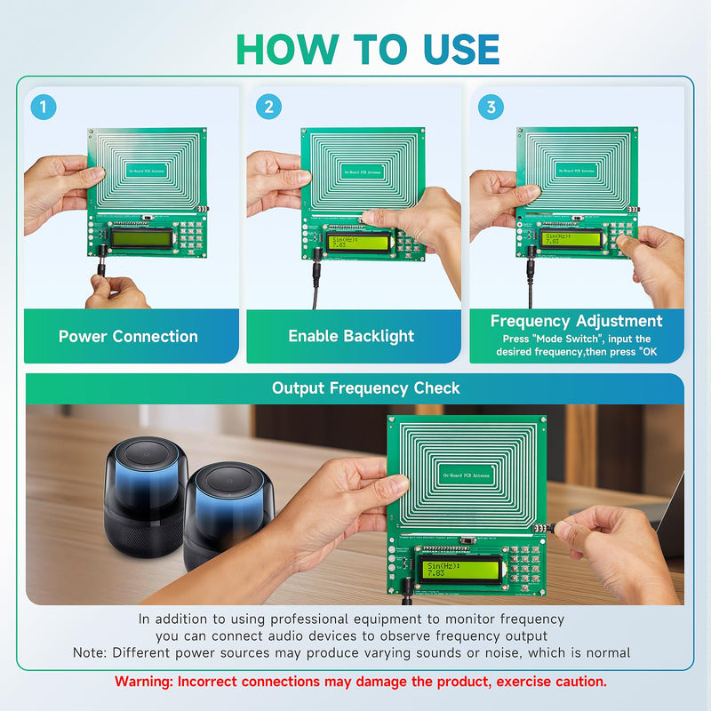 [Australia] - 7.83Hz Nature Sleep Aid & Healing Frequency Device | Adjustable Schumann Resonance Generator (0.01Hz-200KHz) for Stress Relief, Relaxation, Meditation, Yoga | USB Powered 