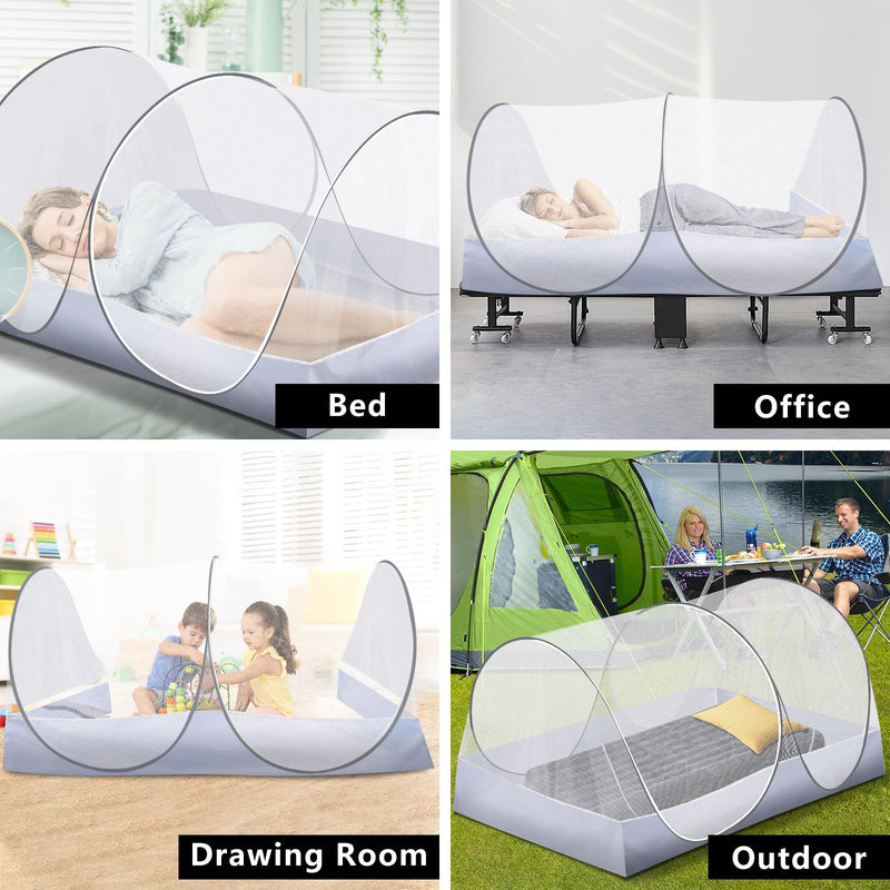[Australia] - Extra Large Pop Up Mosquito Tent, Portable Foldable Mosquito Net for Bed Camping Travel Patio (78 * 41 * 31inch) 