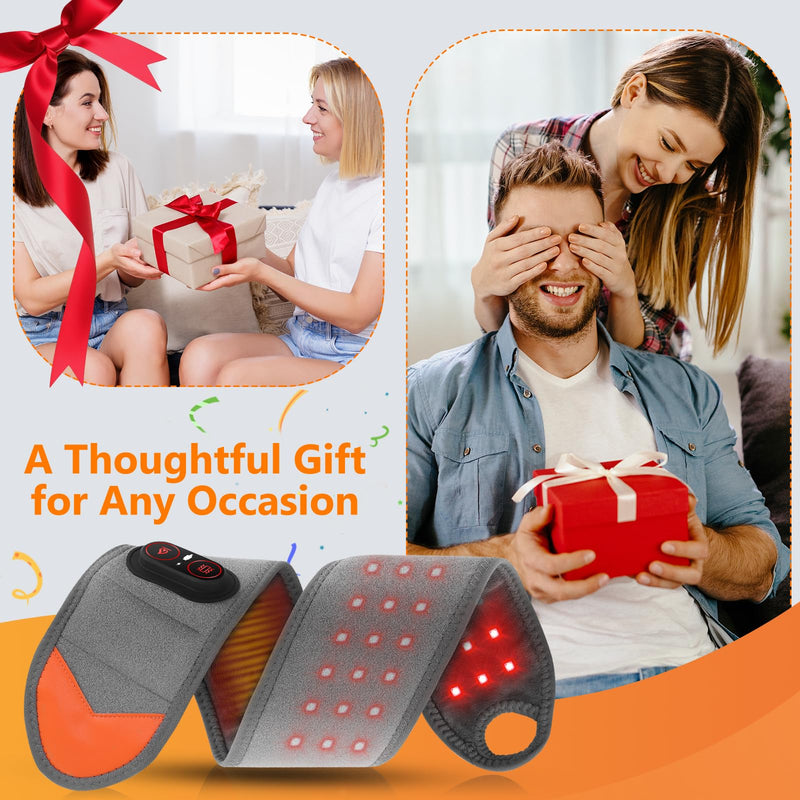Cordless Heated Wrist Brace for Pain Relief,Rechargeable Wrist Heating Pad,Wrist Massager for Carpal Tunnel,Heating Pad for Wrist(Grey) Grey