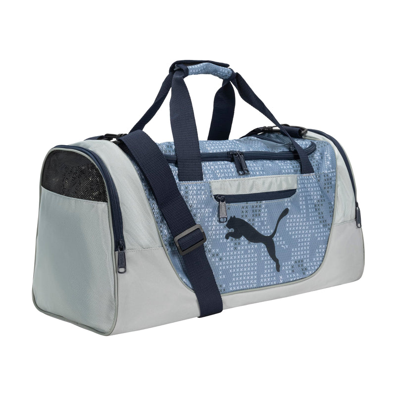PUMA Contender Duffel Bag with Removable Strap & Shoe Pocket One Size Gray