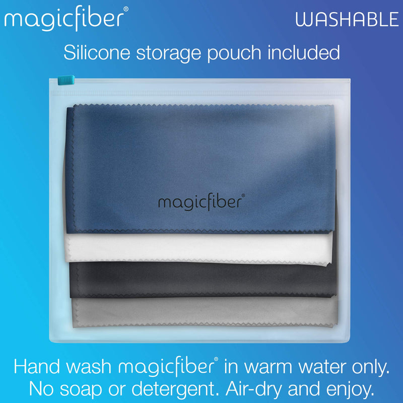 [Australia] - MagicFiber Glasses Case Soft (4-pack) - Sunglasses Pouch - Soft Glasses Pouch - Works as Glasses & Eyeglass Cleaner 