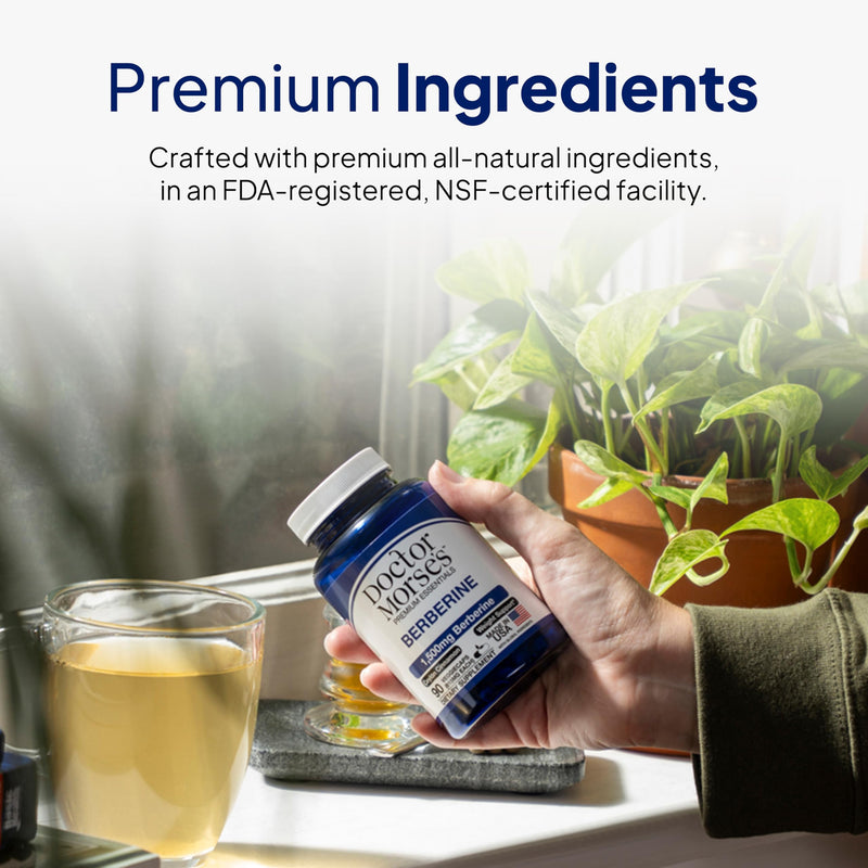 [Australia] - Doctor Morse's Berberine Supplement 1500mg, Berberine HCI with Ceylon Cinnamon, Extra Strength Formula, Made in The USA in an FDA-Registered, NSF-Certified Facility, 90 Capsules 