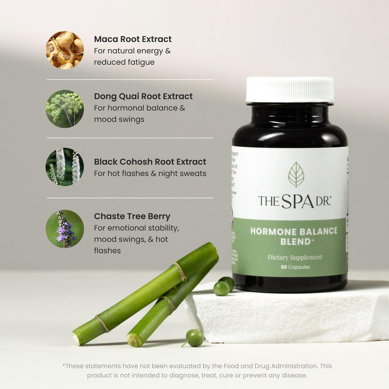 [Australia] - The Spa Dr. Hormone Balance for Women - Menopause Supplements for Women with Saw Palmetto, Chaste Tree Berry, Dong Quai for Night Sweats, Hot Flashes & Mood Swings - Menopause Support - 60 Capsules 