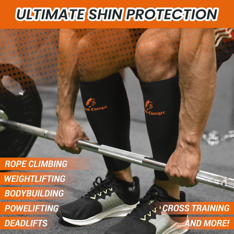 [Australia] - Weightlifting Shin Guards/Calf Support Brace 7mm Thick Neoprene for EasyWear-Deadlift Shin Guards, Box Jump, Crossfit Adjustable Shin Splint Compression Calf Wrap for Men Women (Pair) 7MM (Thick) 