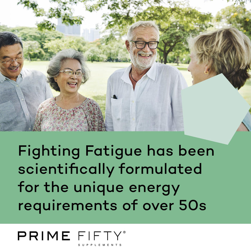 Fighting Fatigue Supplement – 28 Day Supply – Energy Tablet with Vitamin B12, Magnesium & Iron for Over 50s – Co-Enzyme & C, D & B Vitamin Tablets for Tiredness & Fatigue 28 Day Supply (Pack of 1)