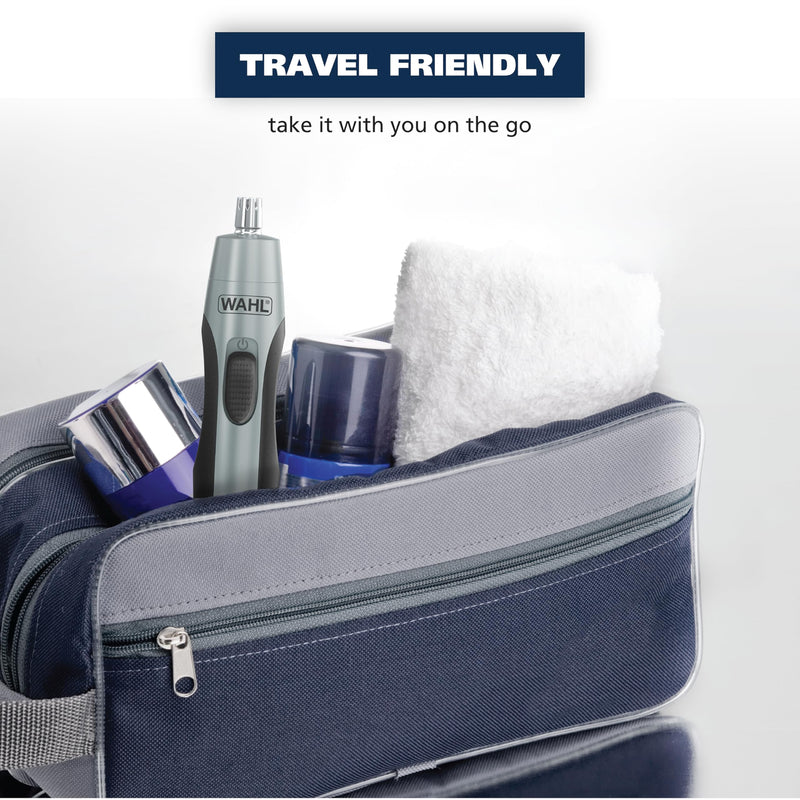 [Australia] - Wahl Clipper Battery Operated, Precision Ear and Nose Hair Trimmer for Men, Hygienic Nose Trimmer with Rinseable Blade for Easy Cleaning, Perfect for Travel – Model 3026462 