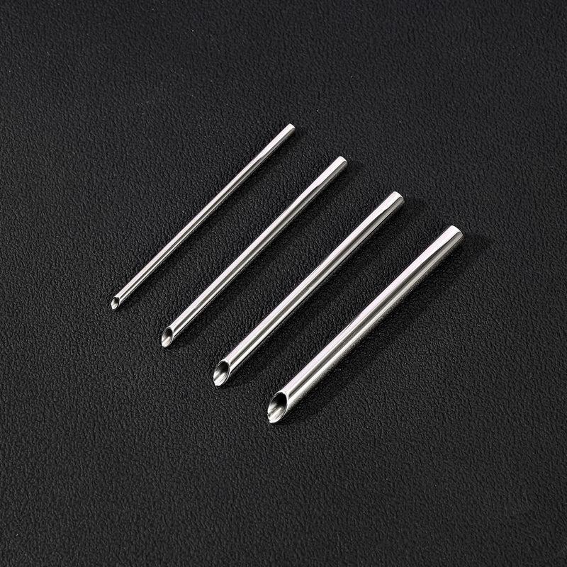 [Australia] - 4pcs Piercing Needles Receiving Tubes, Stainless Steel Body Jewelry Piercing Receiver (3mm 4mm 5mm 6mm) 4Pcs Connecting pipe 