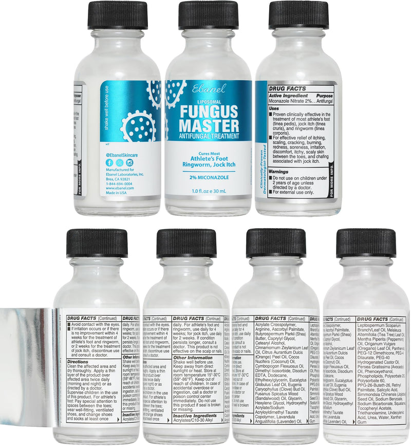 Ebanel Bundle of Fungus Treatment 1 Oz, and Lidocaine Numbing Spray