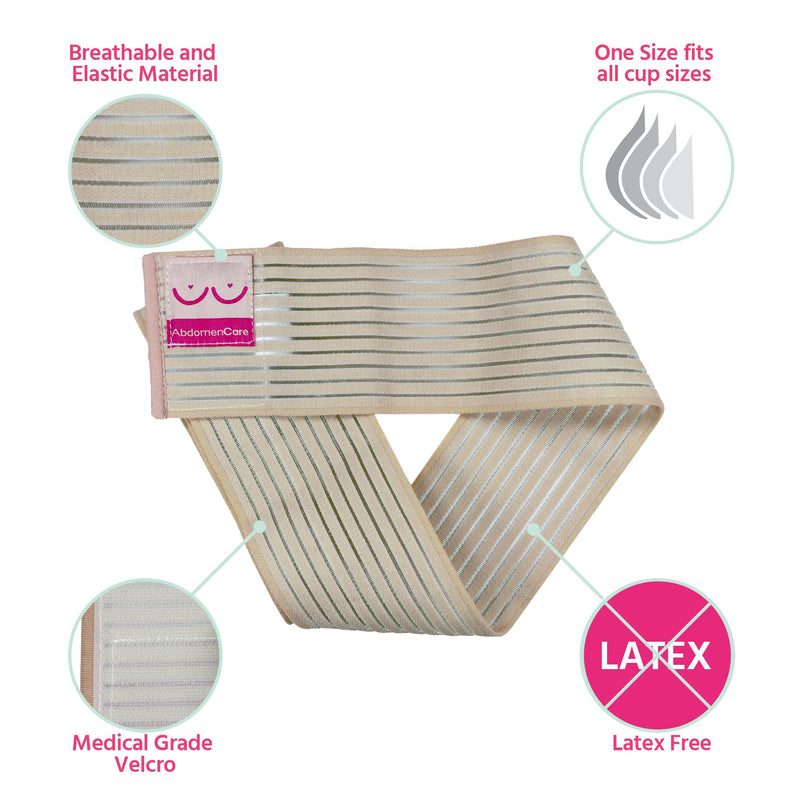 [Australia] - Breast Implant Stabilizer Band I Post Surgery Breast Band Chest Compression Wrap For Women I Breast Augmentation Band I Bra Breast Reduction Recovery Supplies For Healing I One Size 