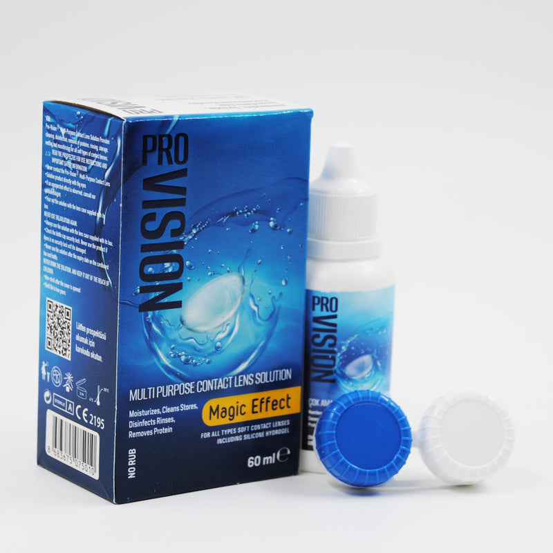 [Australia] - Pro-Vision-Multi Purpose Contact Lens Solution, All-in-One Multi-Purpose Cleaner with Lens Case, Advanced Formula Lens Cleaner, Cleans & Moisturizes Soft & Silicon Hydrogel Lenses (60ml/2 Fl Oz) 60ml/2 Fl Oz 