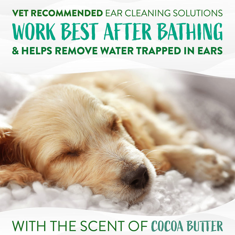 TropiClean Cocoa Butter Ear Wash for Dogs & Cats | Alcohol Free Dog Ear Cleaner Solution | Pet Ear Wash Derived from Natural Ingredients | Made in the USA | 4 oz. - PawsPlanet Australia