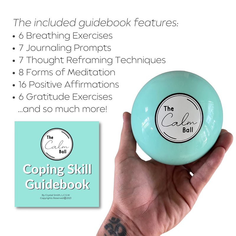 [Australia] - The Calm Ball ‚Äì Therapist-Designed Coping Skills Magic 8 Ball with 20 Calming Strategies & Guidebook ‚Äì Emotional Regulation Tool & Mental Health Gift for Teens, Adults, Therapists & Classrooms 