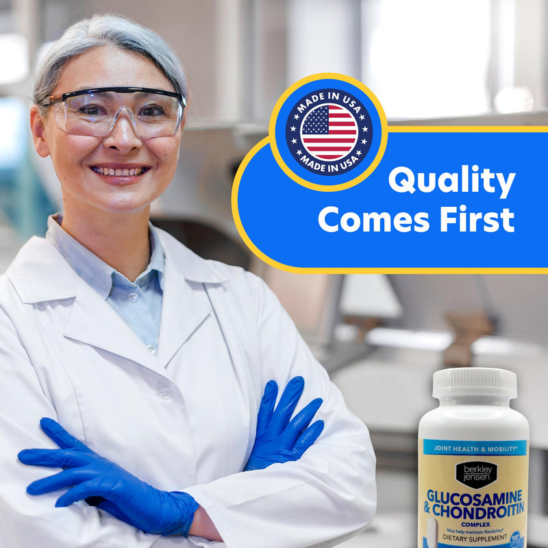 [Australia] - Berkley Jensen Glucosamine Chondroitin MSM Boswellia Complex - Triple Strength Advanced Dietary Supplement for Joints, Ligaments, Tendons, Bones, Connective Tissue Support, 200 Caplets (Pack of 1) 