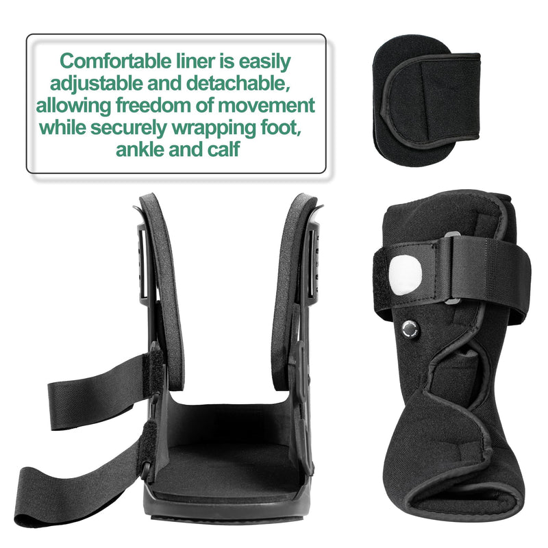 [Australia] - Air Walking Boot, Fracture Boot Short Walker Protection Fits Left or Right Foot Ankle Support for Injuries Fractures Sprains Black M Medium 