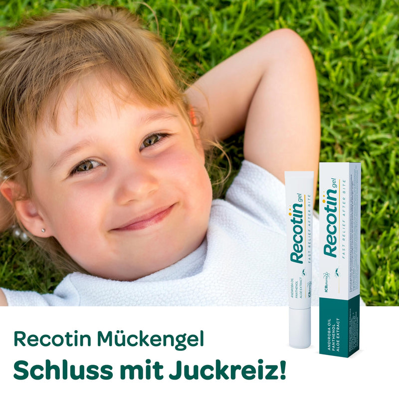 [Australia] - RECOTIN mosquito bite gel 20ml - 100% natural active ingredients - bite healer against itching - insect bite gel - holiday must-have - ideal for travel first aid kit - soothes after mosquito bites 