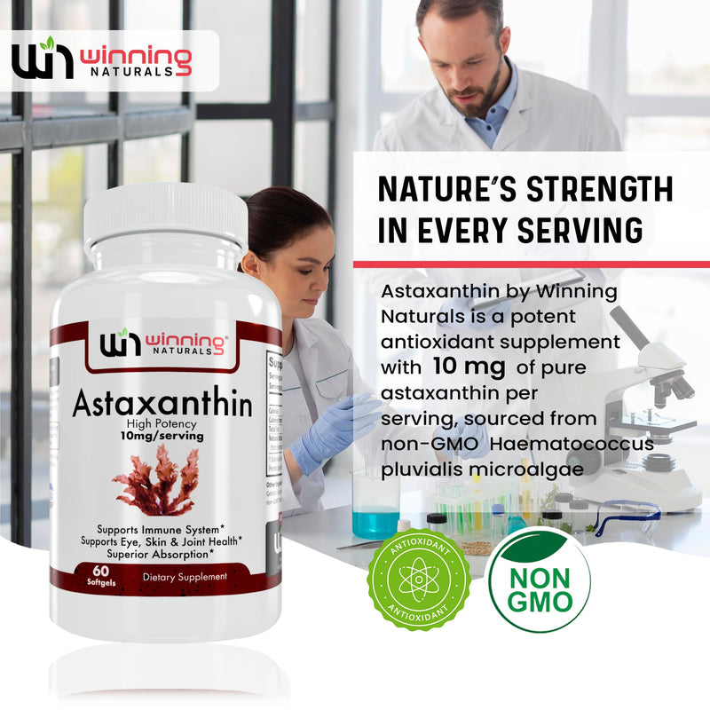 [Australia] - Astaxanthin 10 mg Softgels, 60 Count (Pack of 1) 60 Count (Pack of 1) 