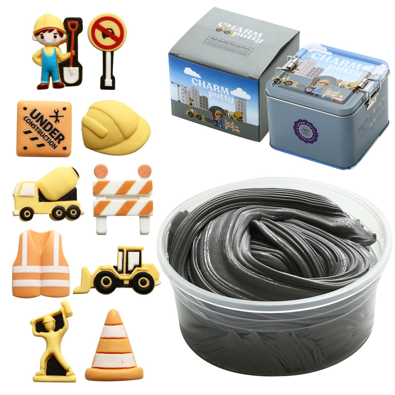 [Australia] - Special Supplies Sensory Therapy Putty for Kids and Adults with Cute Charms, Resistive Hand Exercise Stress Relief Therapy Putty (Construction) Construction 