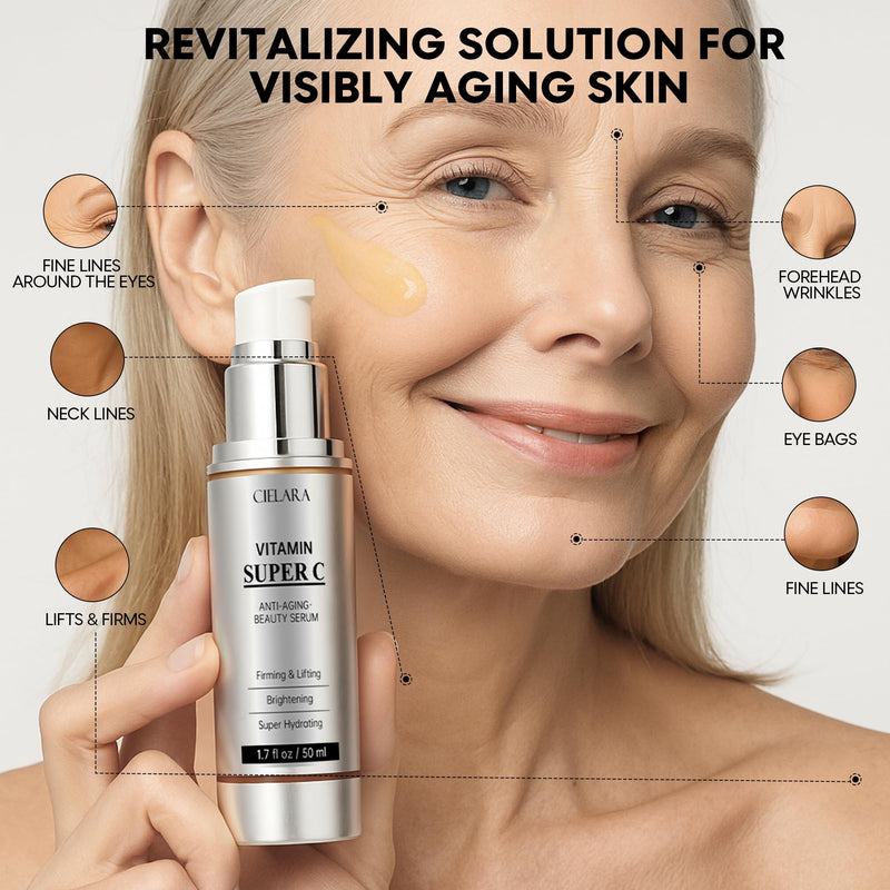 Vitamin C Serum for Face -20% Super Vitamin C 1.7 FL OZ | Vit C Hyaluronic Acid, Vitamin E, Peptides, Collagen Wrinkle Serume, Dark Spots, tighten, firming, lift,Brightening 1.7 Fl Oz (Pack of 1)