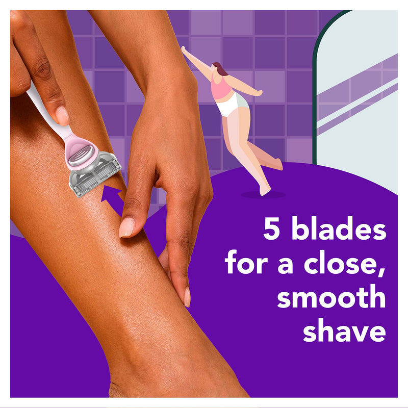 [Australia] - joy Womens Razor Blade Refills, 12 Count, Purple, Lubrastrip to Help Avoid Skin Irritation 