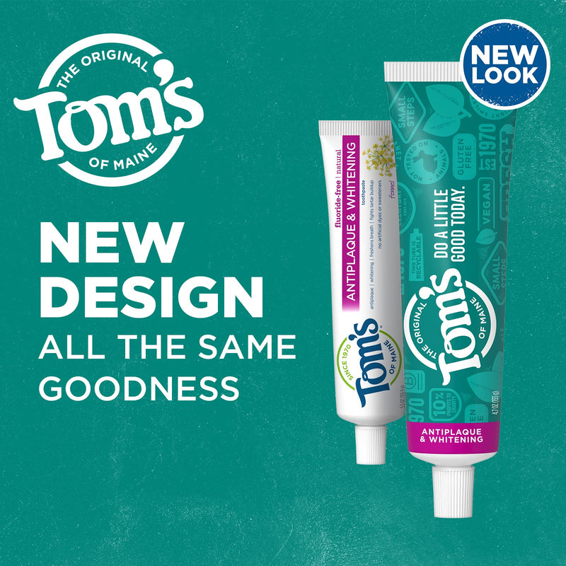 [Australia] - Tom's of Maine Fluoride-Free Antiplaque & Whitening Natural Toothpaste, Fennel, 5.5 oz. 2-Pack 11 Ounce (Pack of 1) 