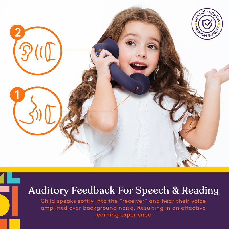 [Australia] - Special Supplies Phone Buddy Auditory Feedback Reading Phones for Classroom, Home Toy Phone Speech Therapy Communication Device for Kids and Adults, Accelerate Reading Fluency W/ 4 Pack Phonic Phones 