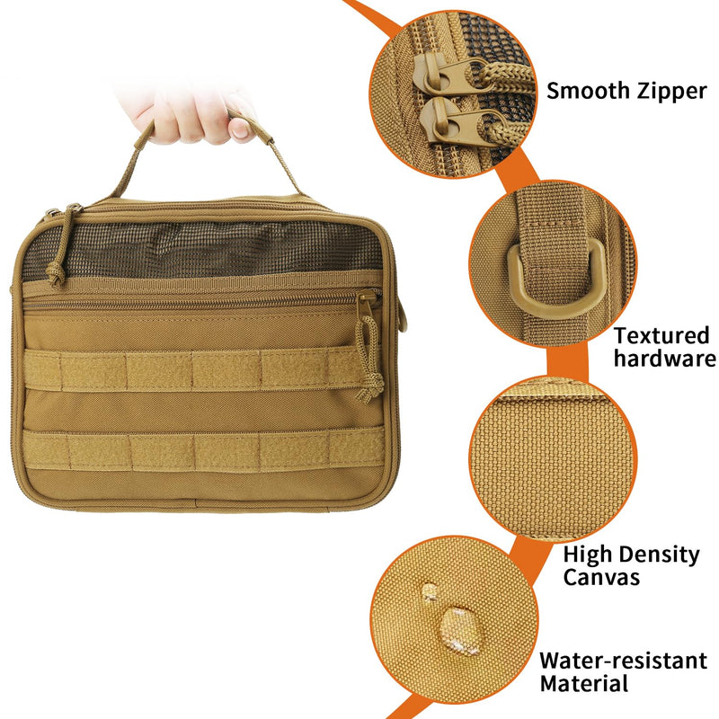 SMONT Tactical Toiletry Bag for Men Kahaki & Toiletry Bag for Traveling Women Pink