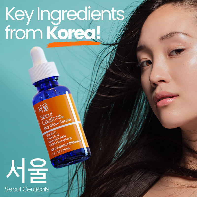 SeoulCeuticals Kojic Acid Serum + Vitamin C Serum Korean Skin Care Set - Potent K Beauty