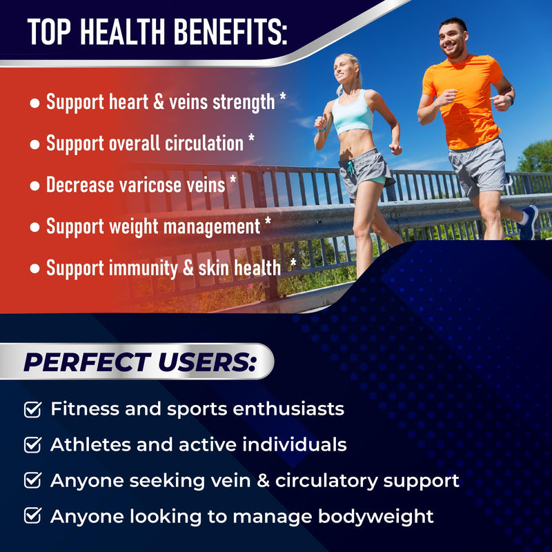 [Australia] - Red Vine Leaf Supplement with Horse Chestnut, Beetroot, Ginger - Natural Support for Vein Strength and Circulation Wellness- Made in The USA (90 Count (Pack of 1)) 90 Count (Pack of 1) 
