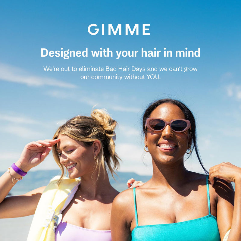 Gimme Hair Brush - Mini Travel Detangler Brush for Medium Hair with Anti-Static, Heat-Resistant & Flexible Nylon Bristles - Hair Tools for Women, Teens & Girls, Black