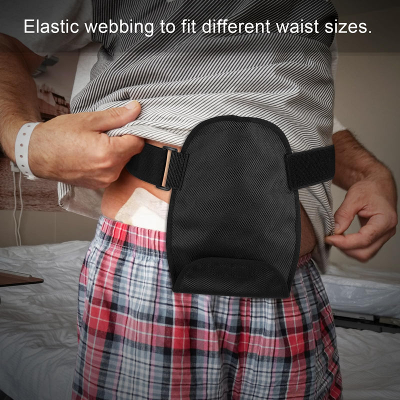 [Australia] - 2 Pcs Ostomy Bag Covers with Adjustable Belt Waterproof Ostomy Shower Cover Universal Opening Washable Pouch Liner for Women Men Stoma Urostomy Ileostomy Recover 