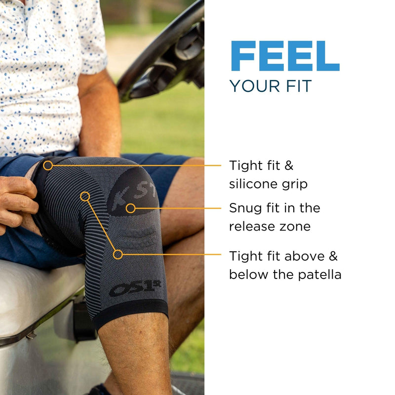 OrthoSleeve Compression Knee Brace/Sleeve for ACL, MCL, Injury Recovery, Meniscus Tear, knee pain, aching knees, patellar tendonitis & arthritis Black X-Large