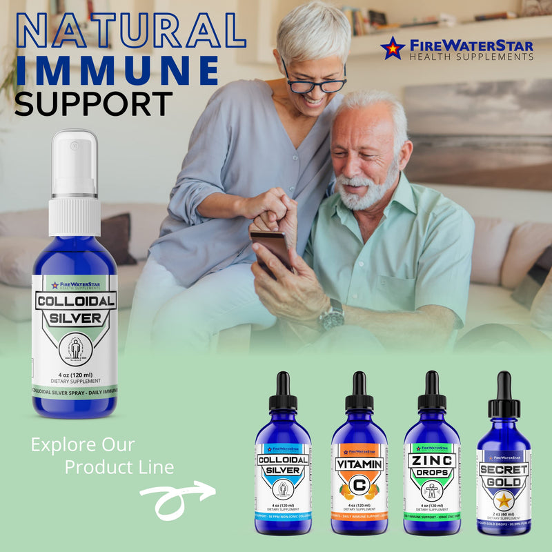 [Australia] - FWS Colloidal Silver Spray - 4 oz - Clear Silver - 50 ppm - 99.99% Pure Silver - Daily Immune Support 