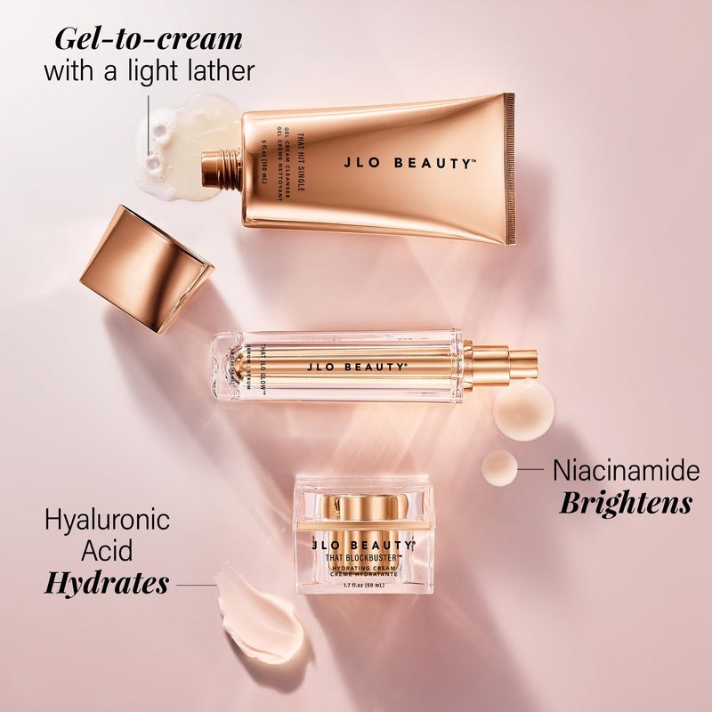 [Australia] - JLO BEAUTY That JLo Starter Kit | Includes Serum, Cleanser, and Cream, Gently Tightens, Clears, Brightens, and Hydrates for Smooth, Radiant Skin 