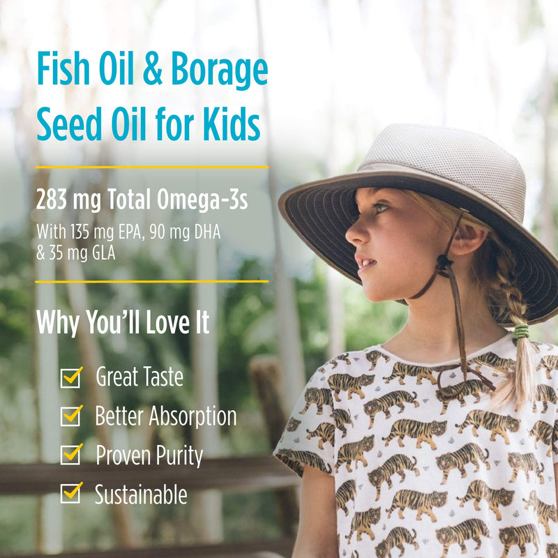 [Australia] - Nordic Naturals Complete Omega Jr., Lemon - 180 Mini Soft Gels - 283 mg Total Omega-3s & 35 mg GLA - Healthy Cognition, Nervous System Function - Non-GMO - 90 Servings 180 Count (Pack of 1) Standard Packaging 