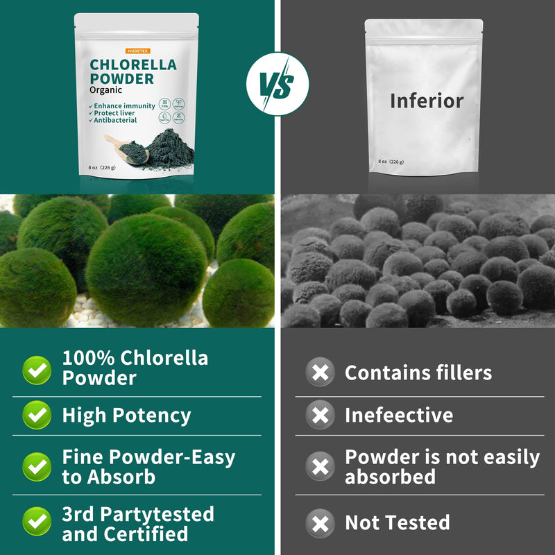 [Australia] - Chlorella Powder Natural- Chlorophyll Powder, Supports Immune System & Liver Function, Keep Youth, Vegan, Rich in Vegan Protein and Vitamins, 8 oz. 8 Ounce (Pack of 1) 