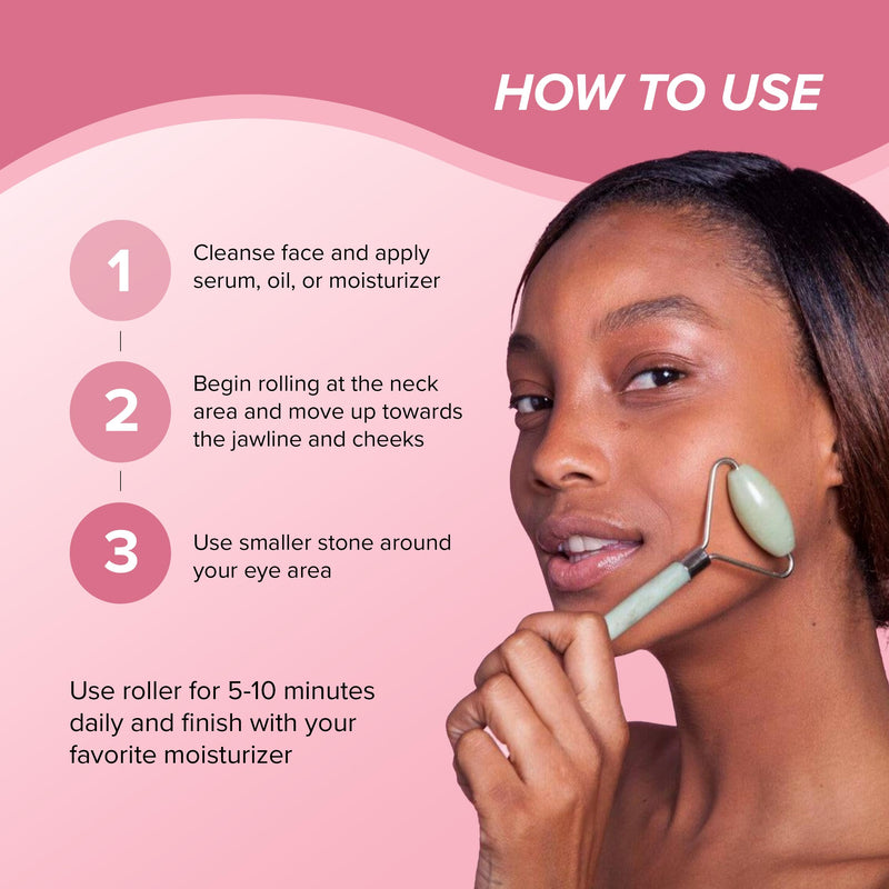 Skin Gym Face Roller for Enhancing Radiance and Relaxing Tension, Face Massager Skin Care Beauty Tool, Rejuvenate Skin, Sculpt, Lift and Define Jade